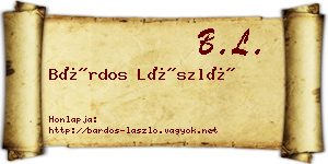 Bárdos László névjegykártya