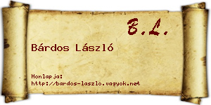 Bárdos László névjegykártya