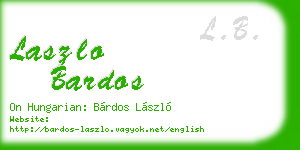 laszlo bardos business card