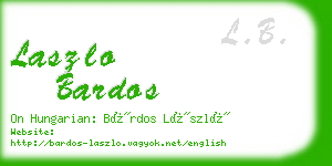laszlo bardos business card